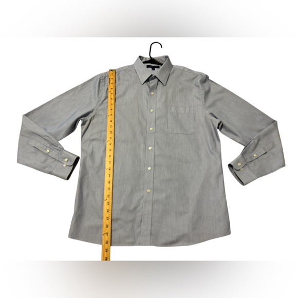 Tommy Hilfiger Men's Blue/White Button-Up Shirt Striped Size:17 (36-37) - Picture 2 of 5